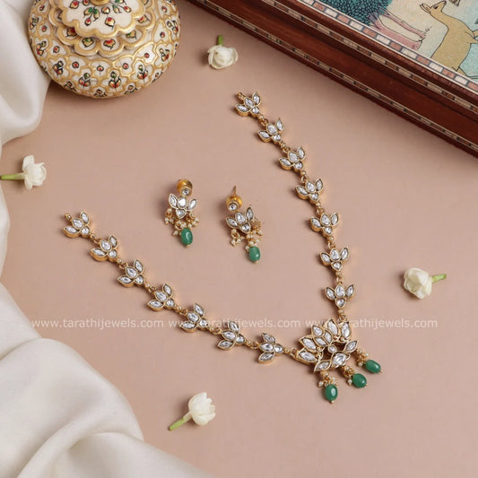 Tarathi Two in one Jadau Kundan Stone Necklace N798