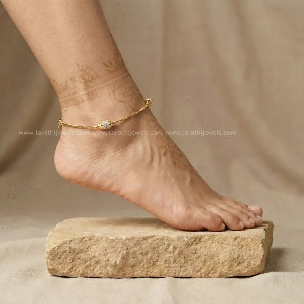 Gold Look alike Anklet AK38