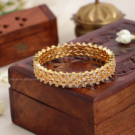 White Stone Bangles(4 Pcs ) BA114