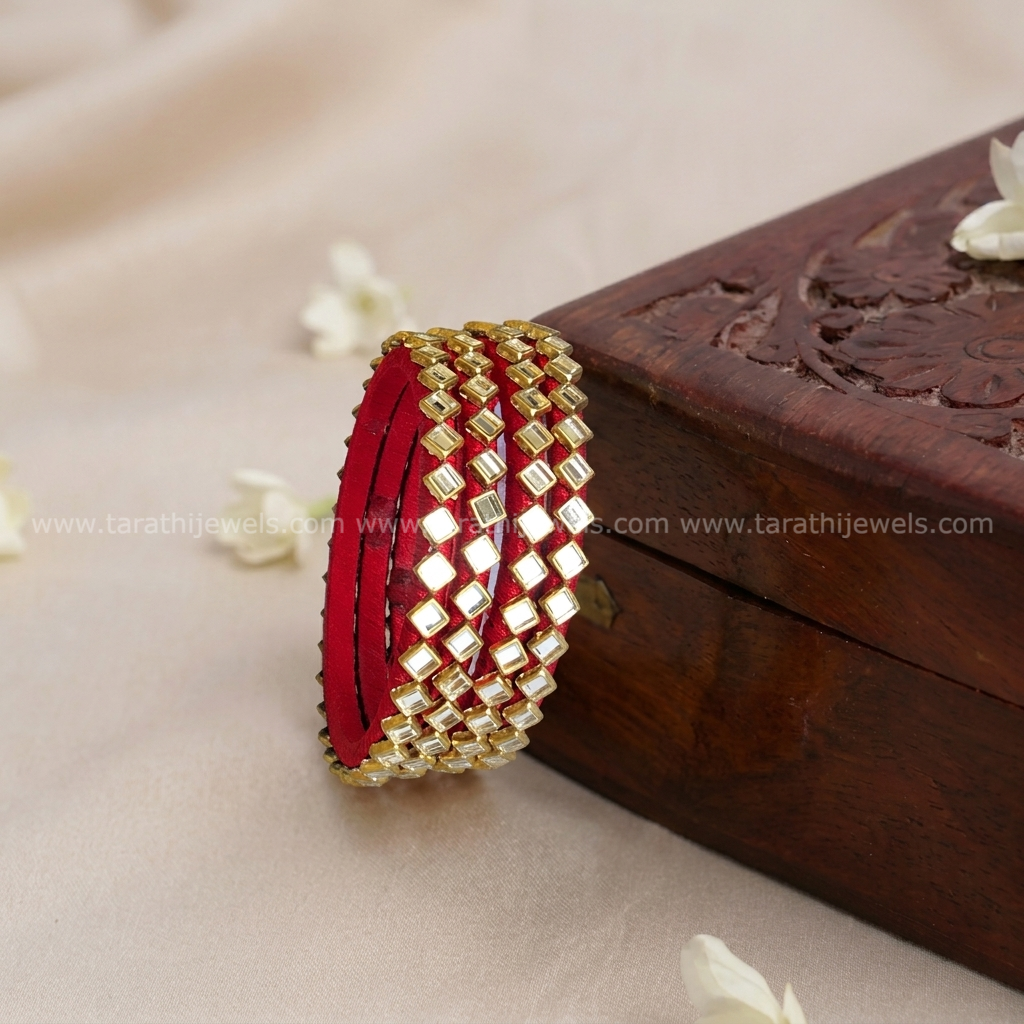 Red Silk Thread Bangles BA192