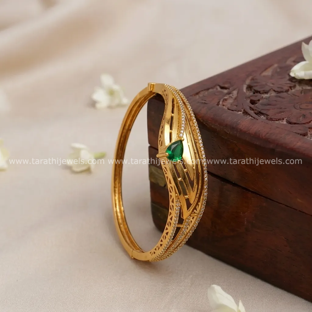 Gold Look alike Openable Kada Bangle BA193