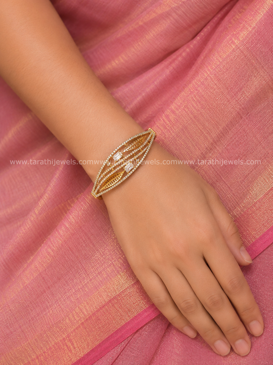 Gold Look alike Openable Kada Bangle BA202