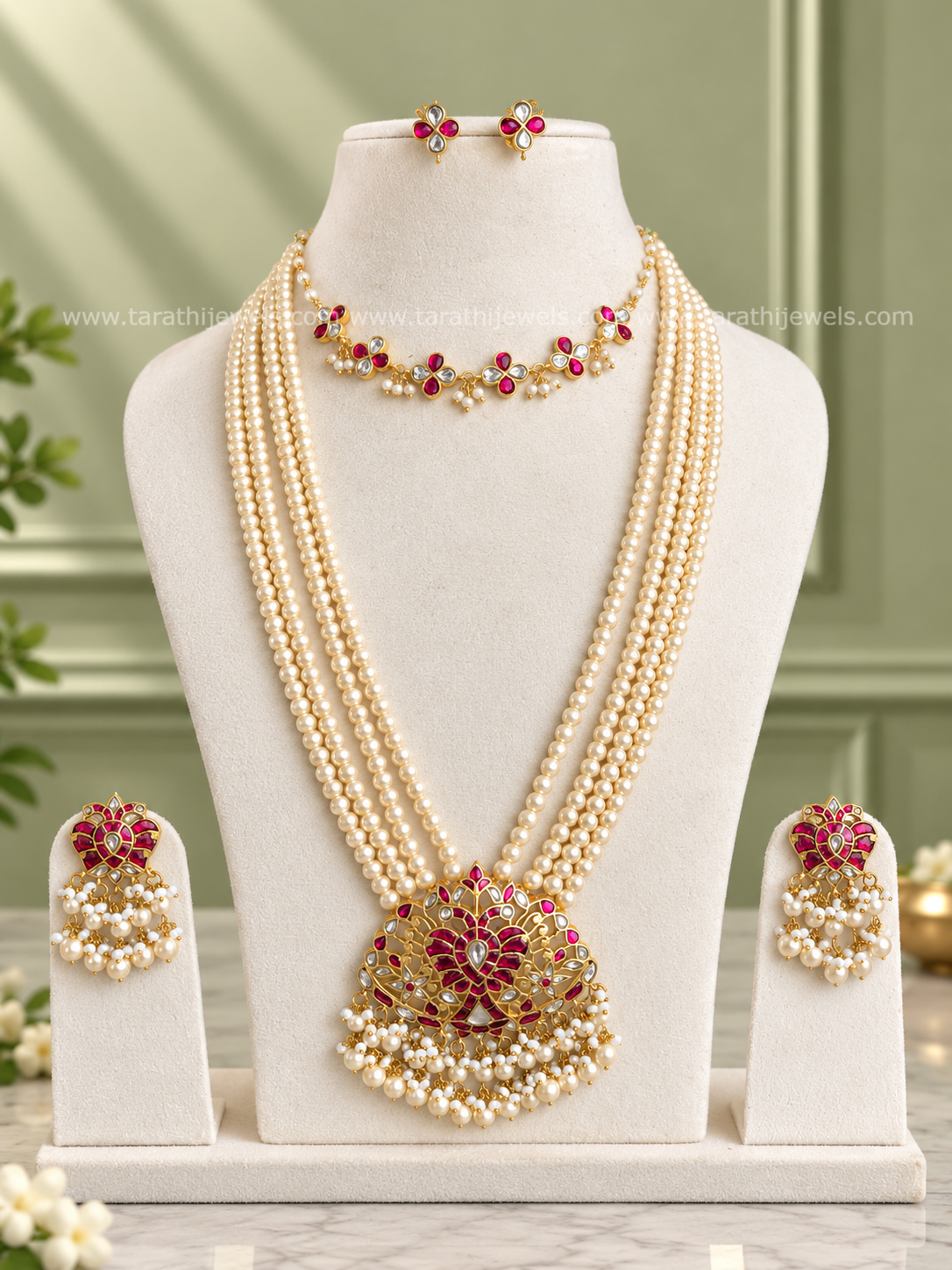Tarathi Jadau Kundan Bridal Combo BR23
