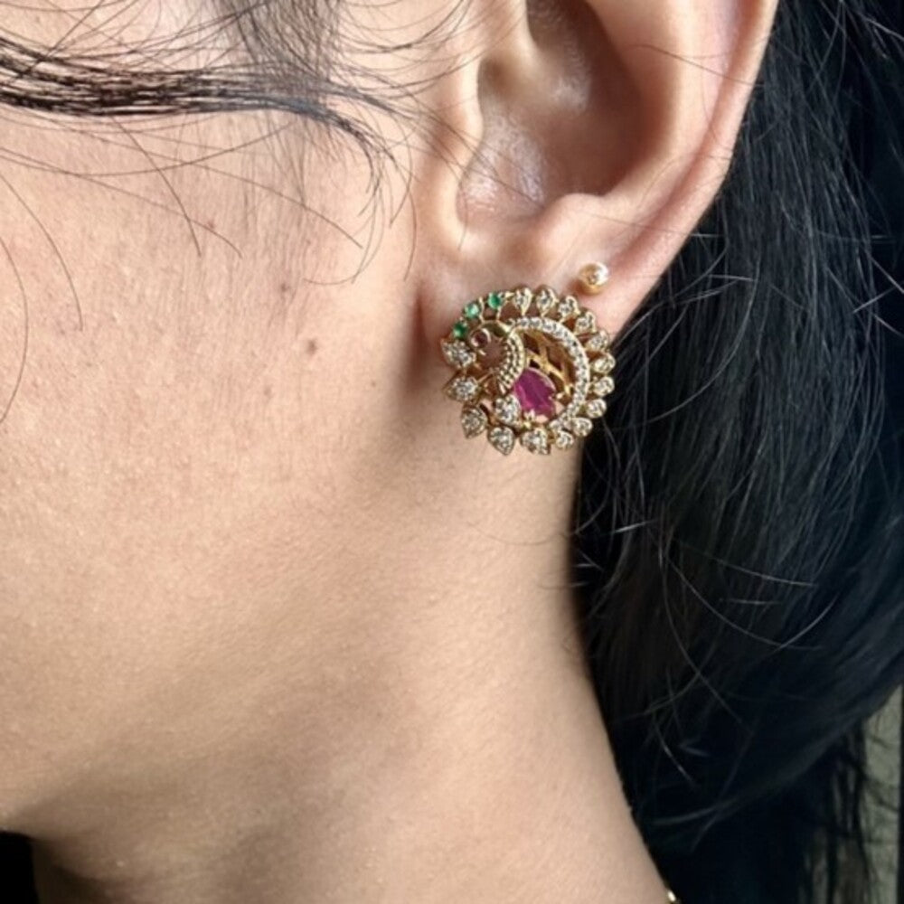 Peacock High Neck choker CH252