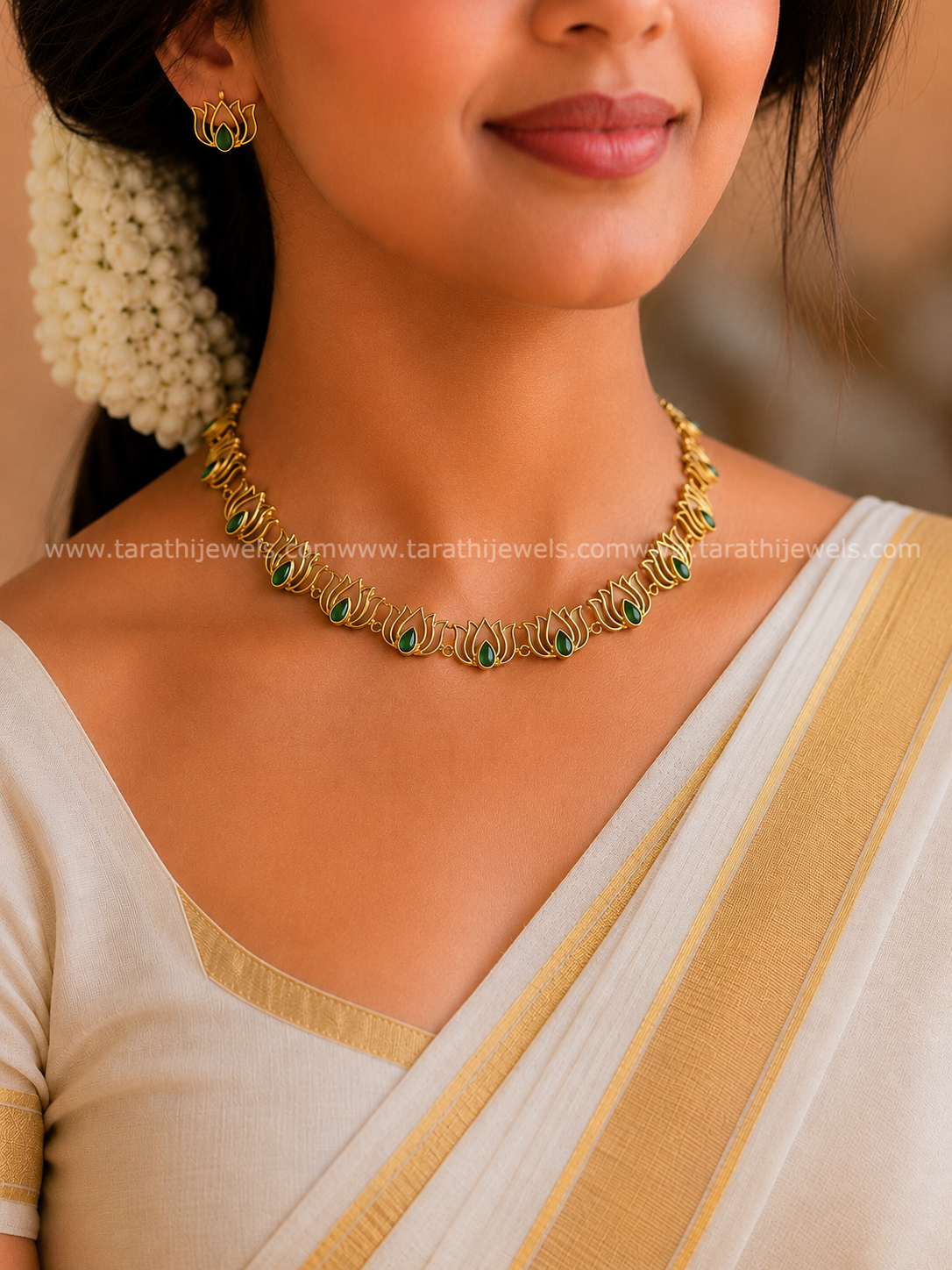 Lotus Ad stone choker CH442
