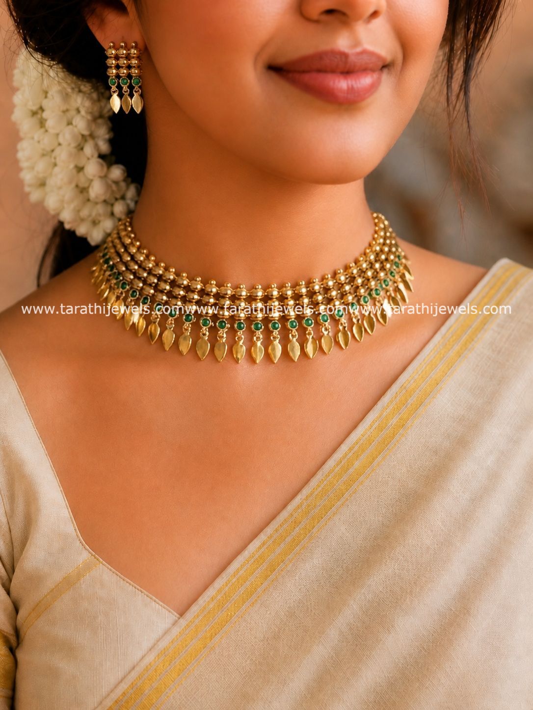 Gold Look alike Elakkathali Choker CH467
