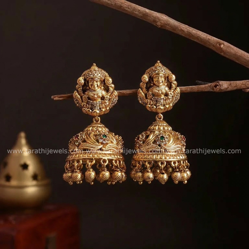 Ad Lakshmi Antique Finish jumka EA700