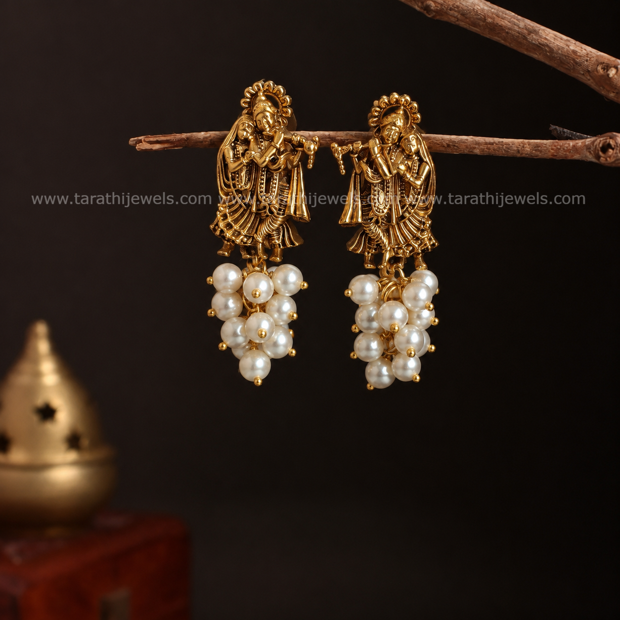Radha &Krishna Pearl Earrings EA746