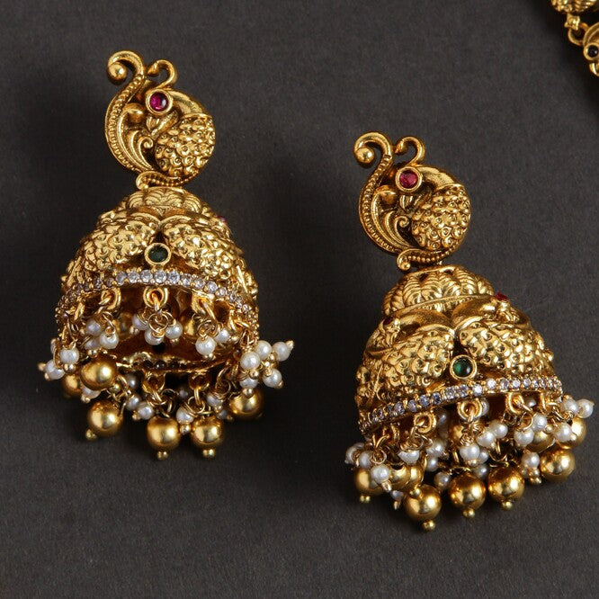 Antique Finish Lakshmi Long Haaram HA135