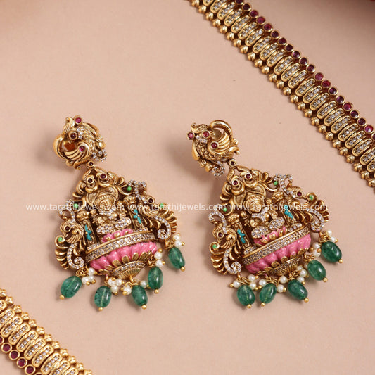 Meenakari Lakshmi Haaram HA361(Hand Painted)