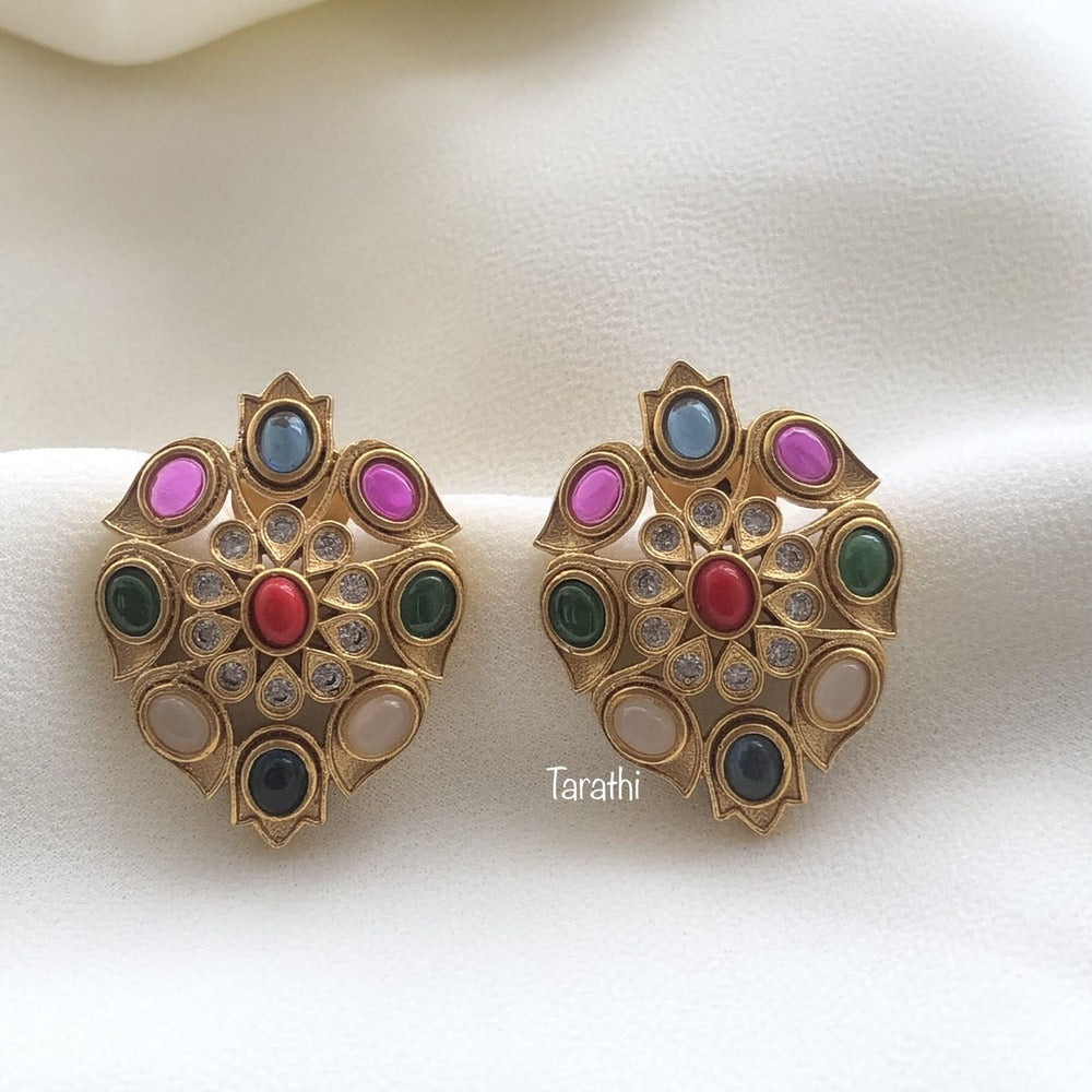Navarathna stone Stud EA130