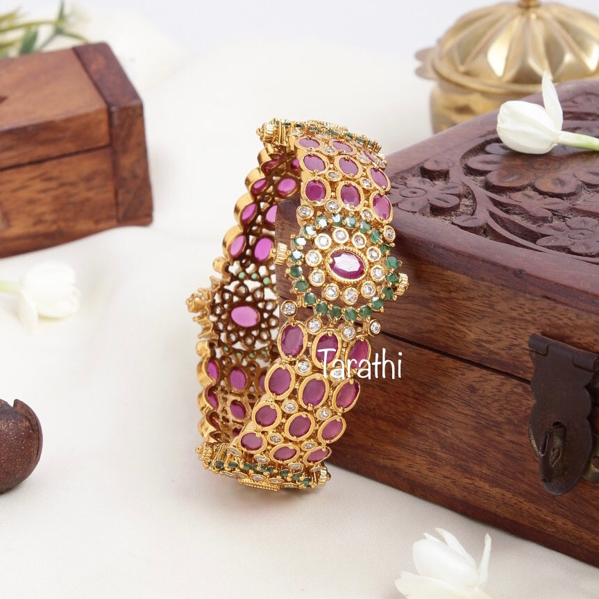 Cz Ruby Bangles BA16