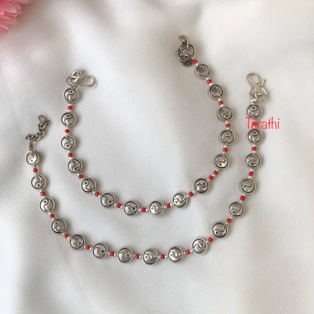 Silver Look alike Anklet AK18