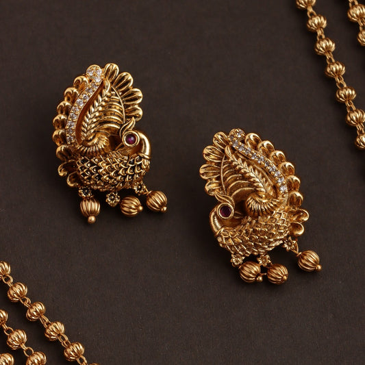 Gold look alike Lakshmi Long Haaram HA149