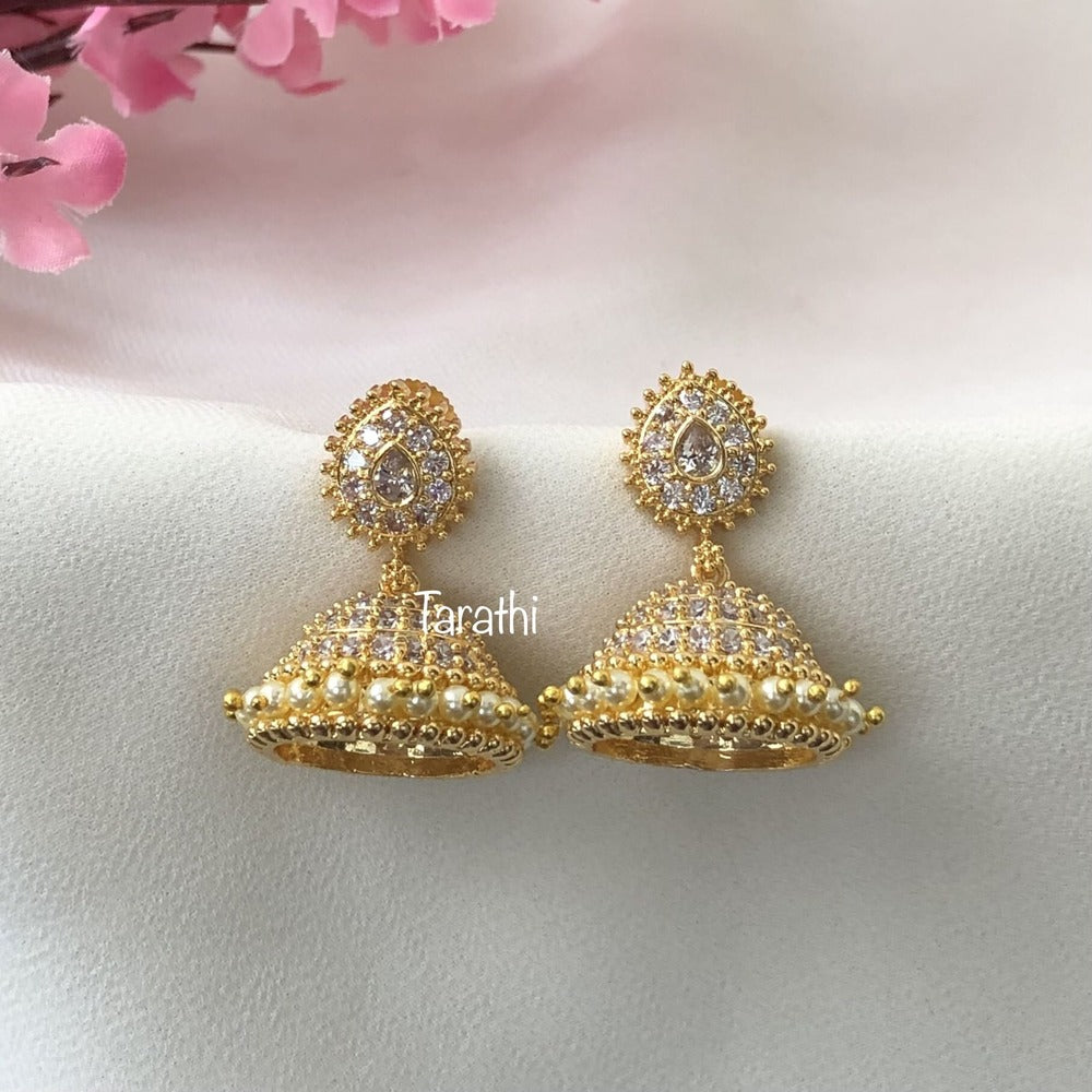 Traditional Design White Ad stone Jumka EA335