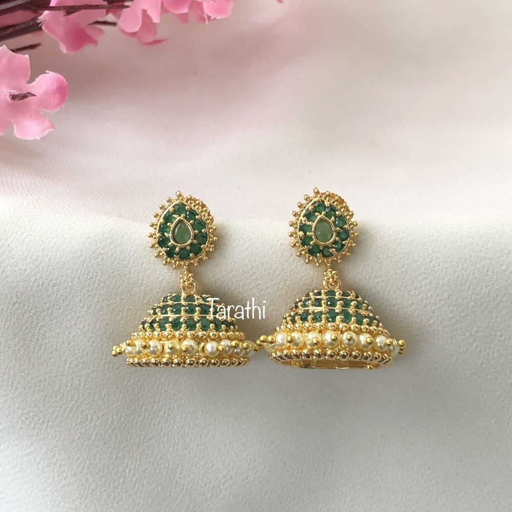 Traditional Design Green Ad stone Jumka EA336