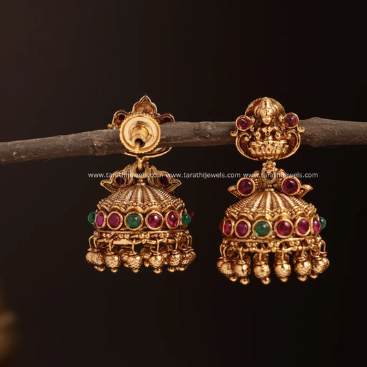 Ad Lakshmi Gold Finish jumka EA587