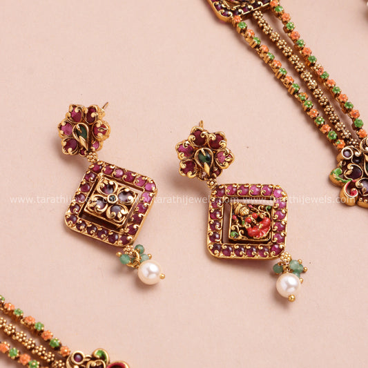 Tarathi Two in one Pendant Heritage Jewellery Haaram HA410
