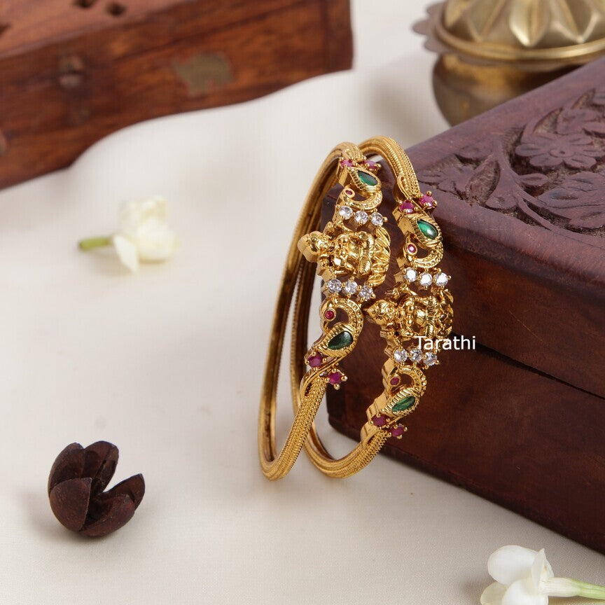 Gold Finish Lakshmi Bangle BA86