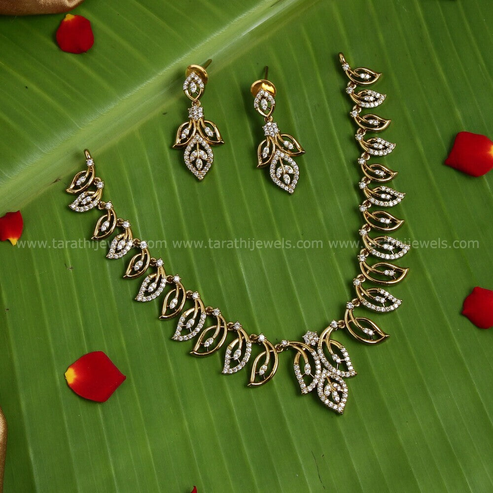 Leaf Design Partywear Necklace N1059