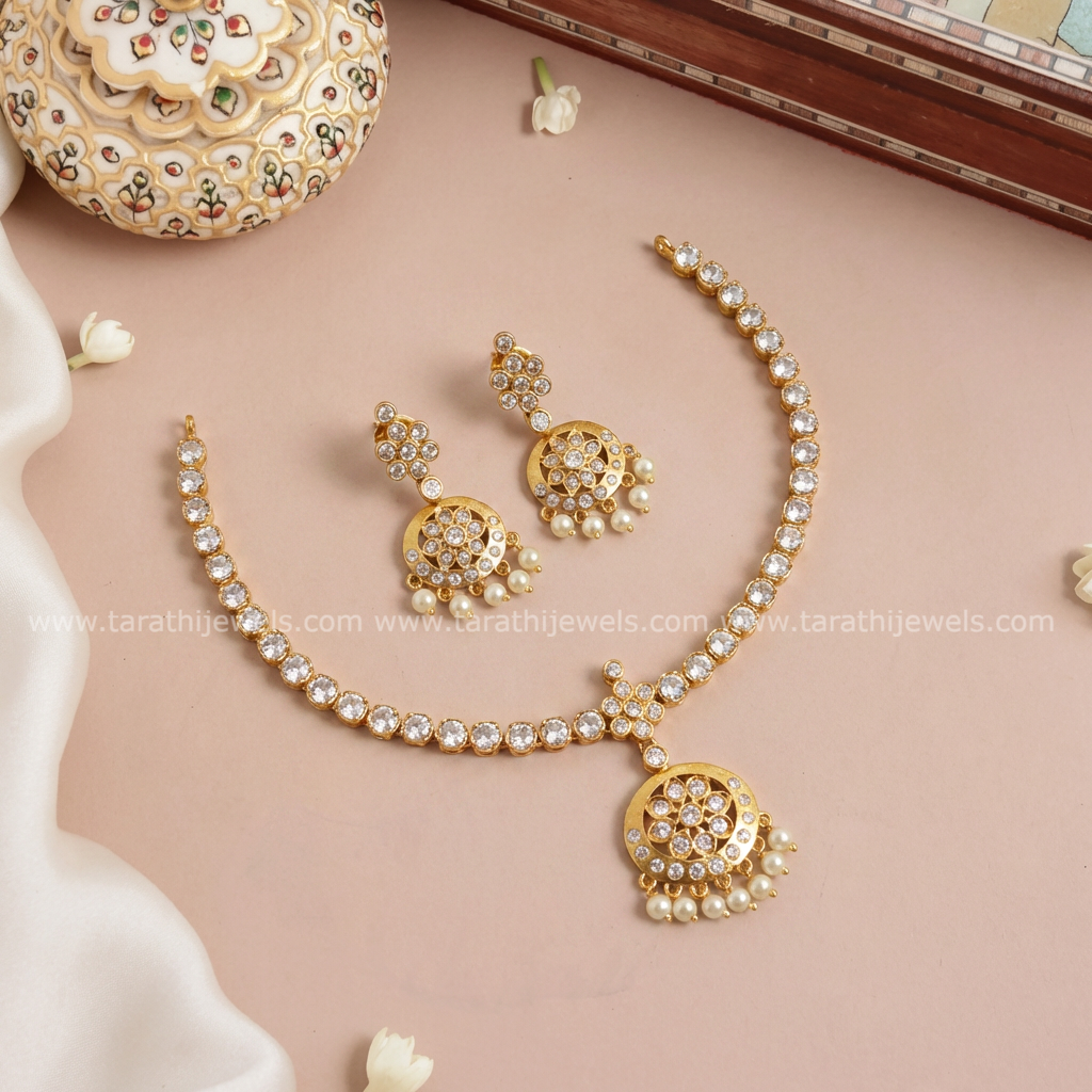 Ithanya Version3 White Kemp Stone Necklace N1070