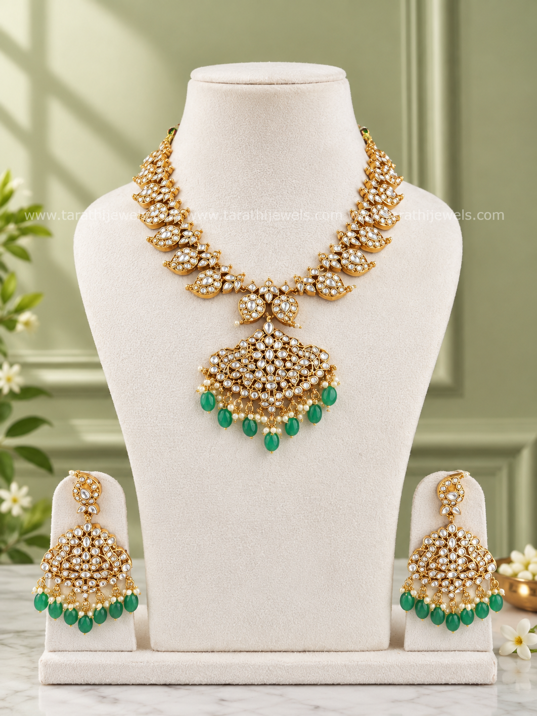 Tarathi Two in one Jadau Kundan Necklace N1114