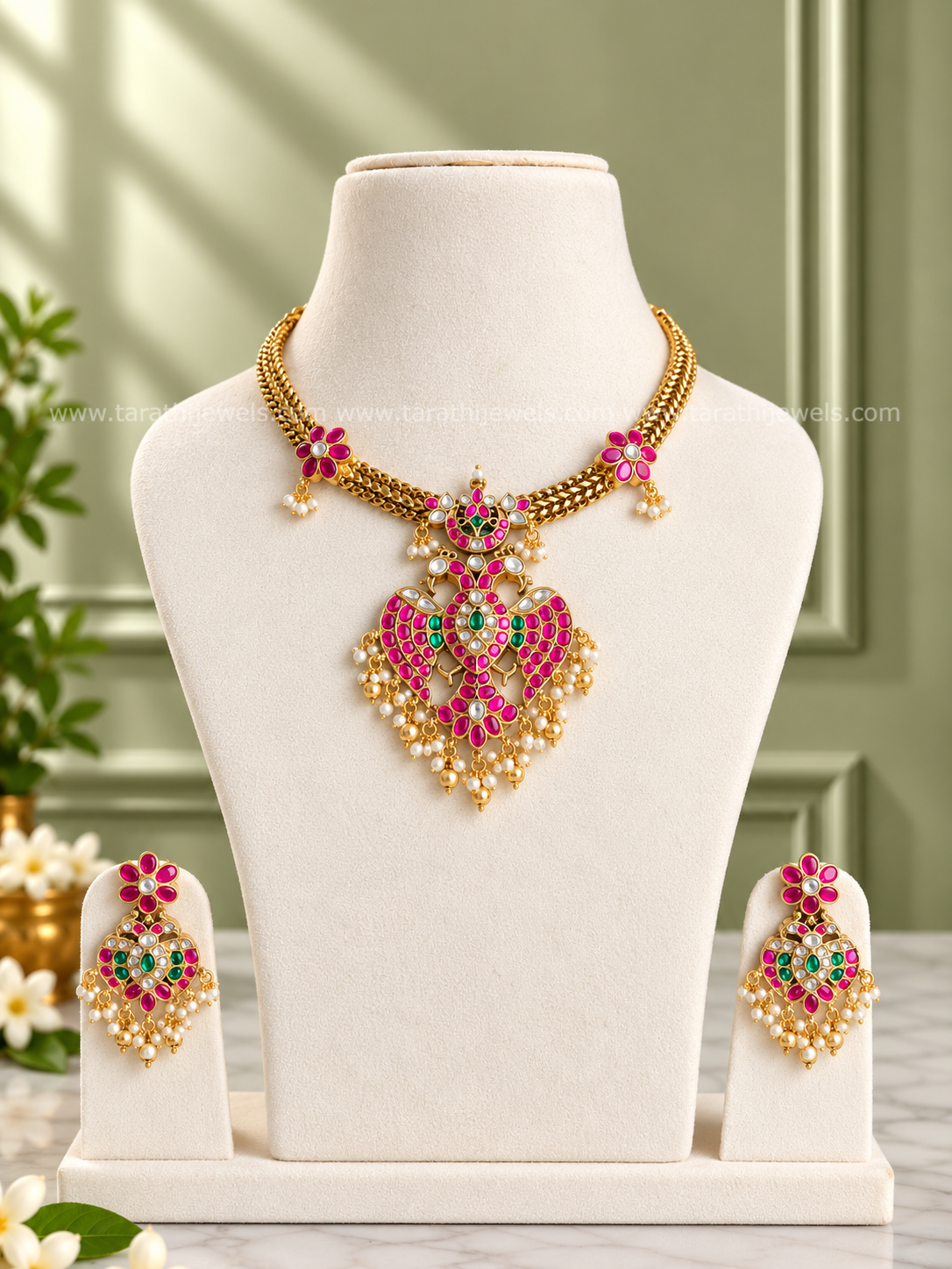 Garuda Pendent Jadau Necklace N1130