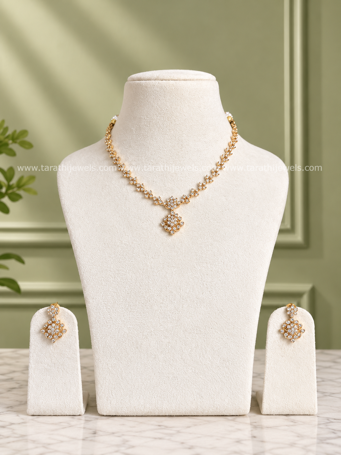 Diamond Look Alike Necklace N1154
