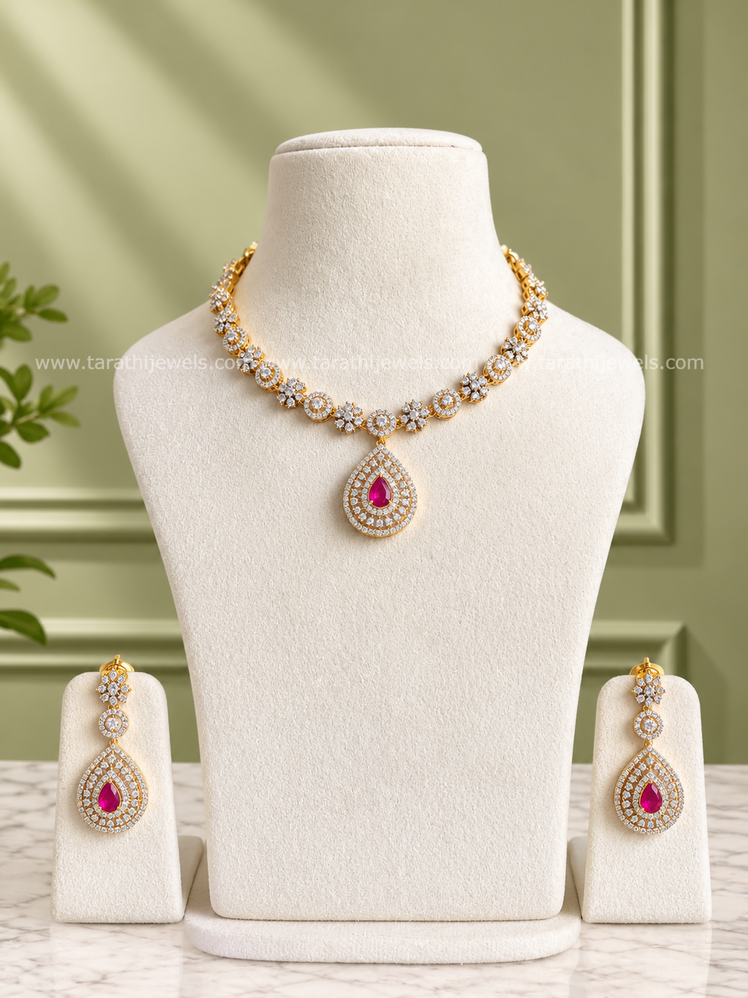 Diamond Look Alike Necklace N1156