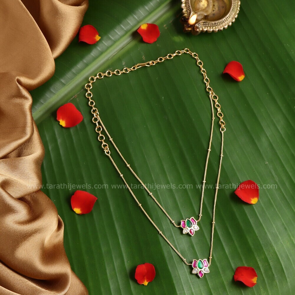 Lotus Dual Layered Necklace N561