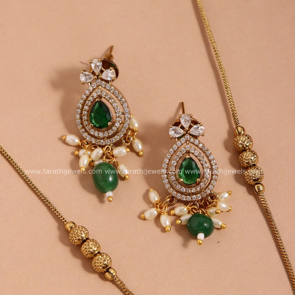 Janani Green Stone Necklace N605