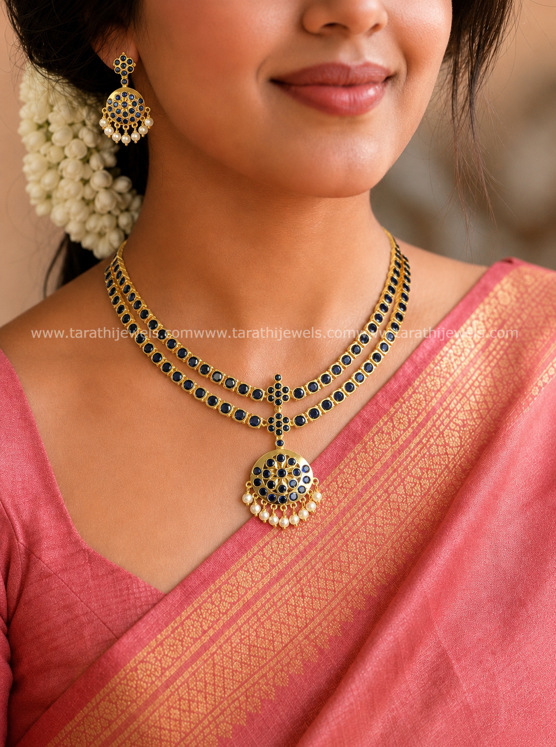 Ithanya Version2 Dark blue Kemp Necklace N738