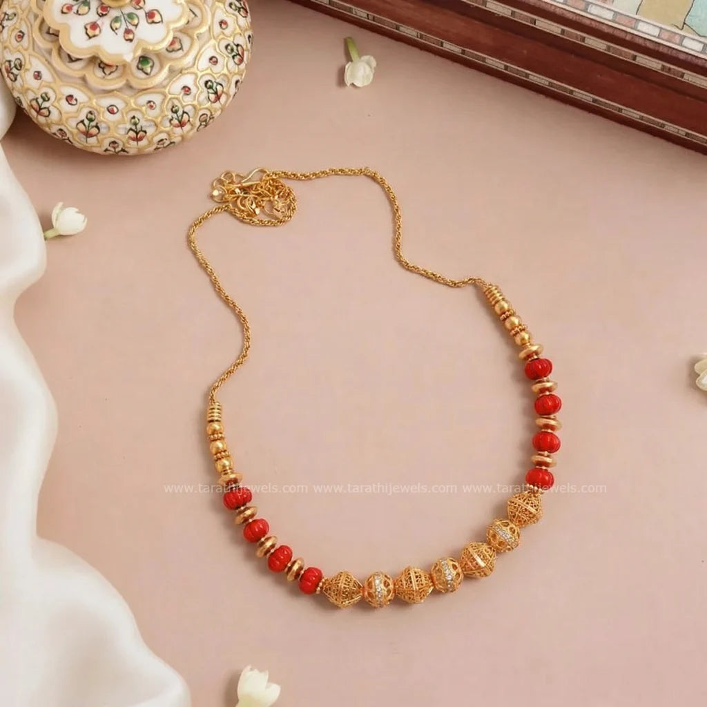 Gold Look alike ball design Kemp Maalai N899