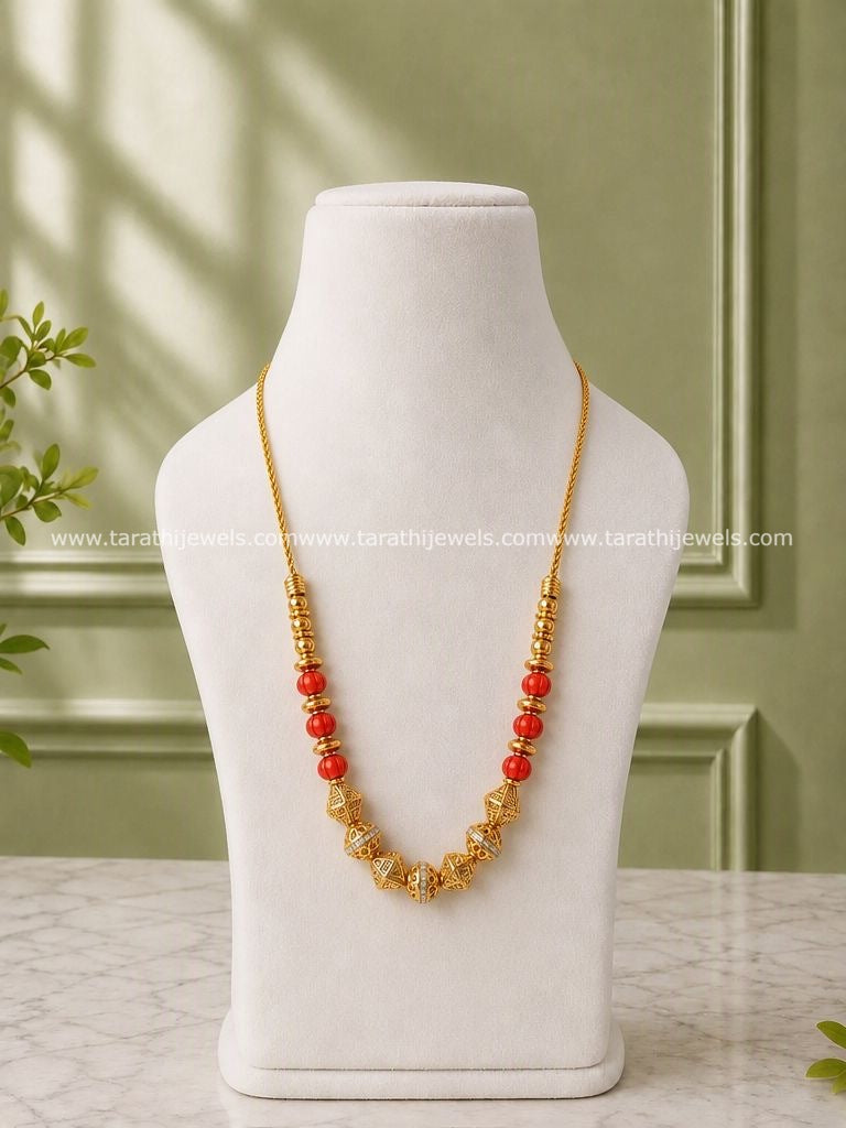 Gold Look alike ball design Kemp Maalai N899
