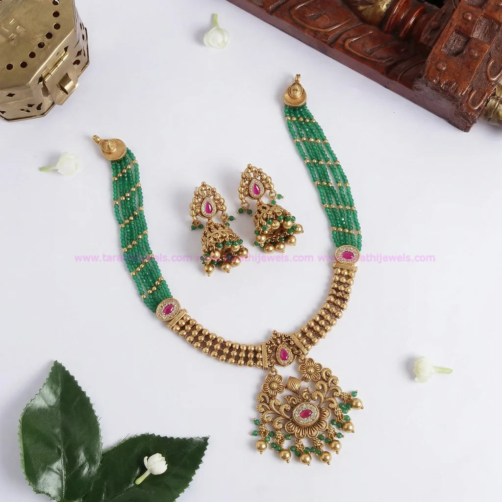 Tarathi Gold Finish Necklace N908