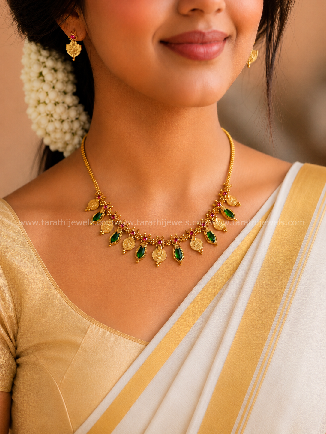 Traditional Kerala Palakka Necklace N989