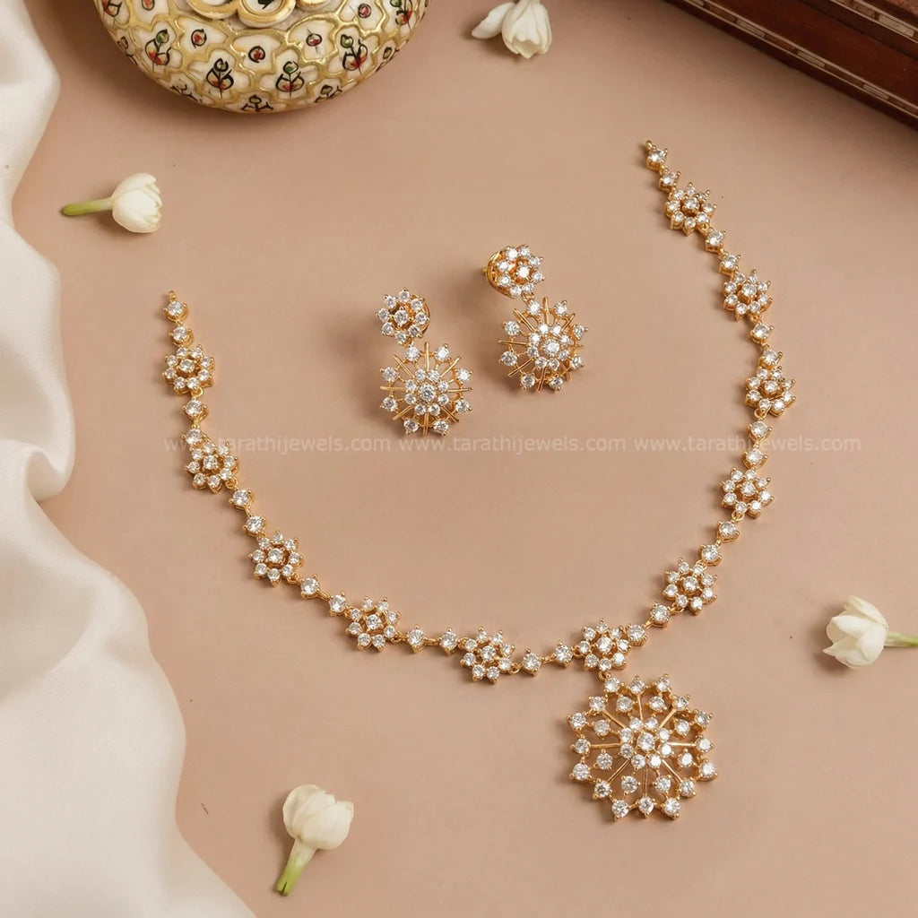 Diamond Look Alike Necklace N891