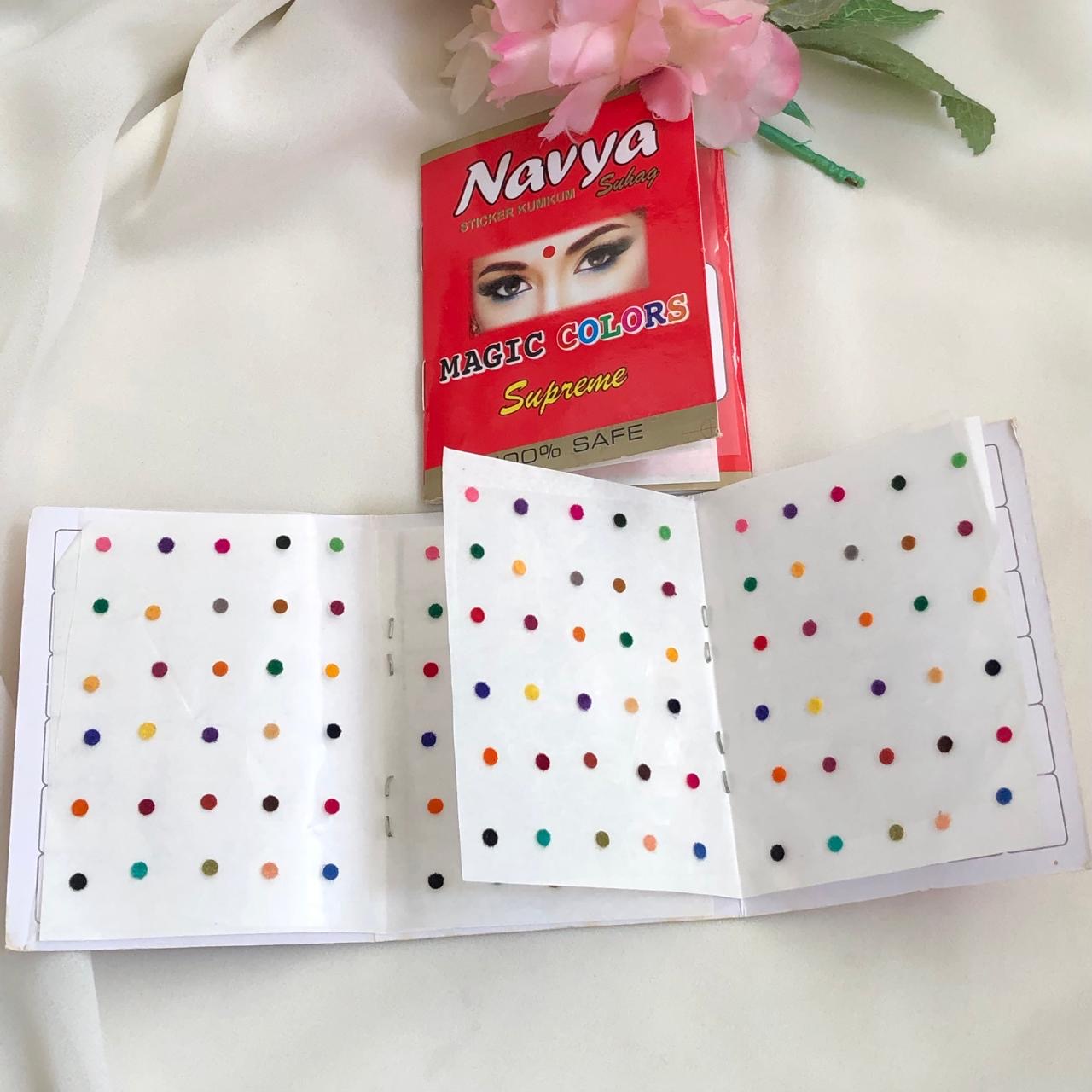 Navya Multi Color Bindi sachet Size9 BB03