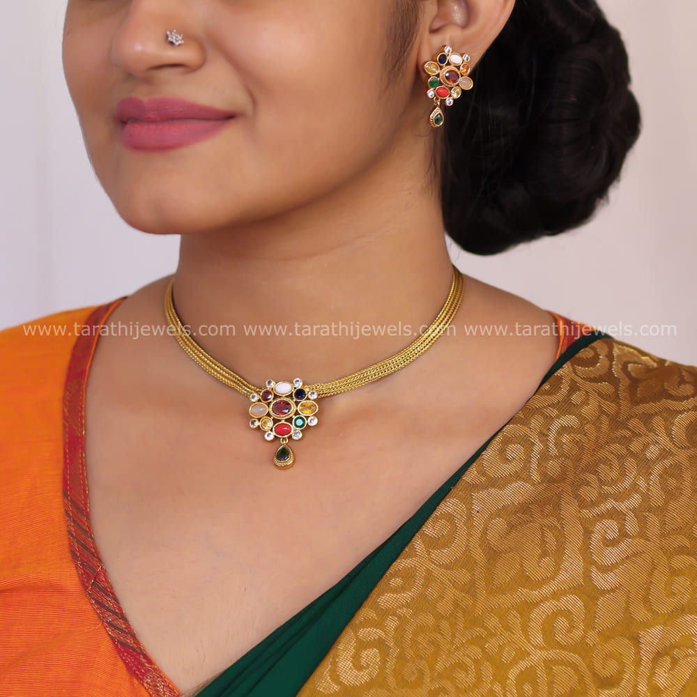 Navarathna Stone Choker CH221