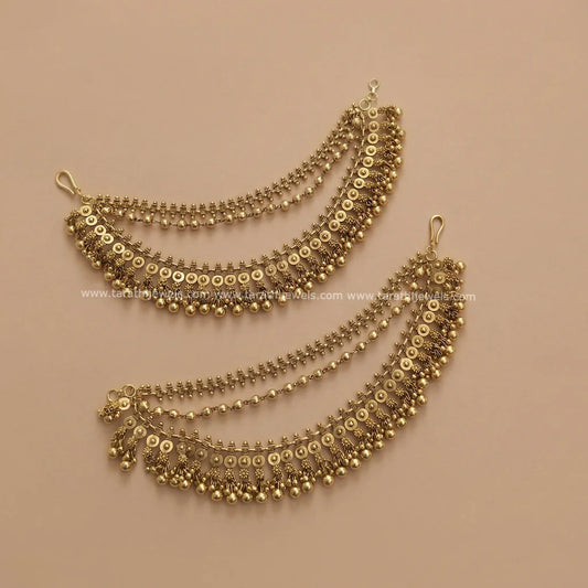 Three Layer Pearl and Gold beads Maatal EC108
