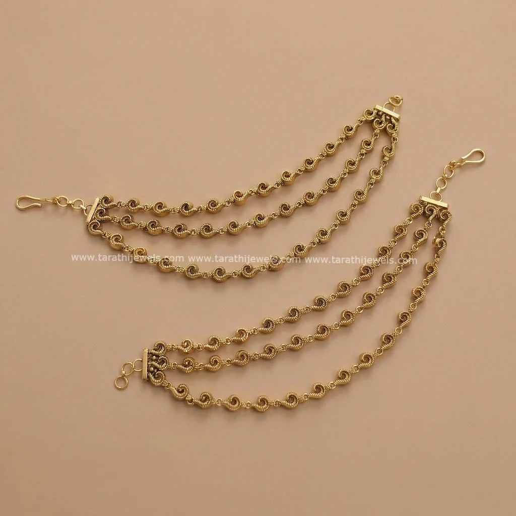 Simple Two Layered Earring chain EC112