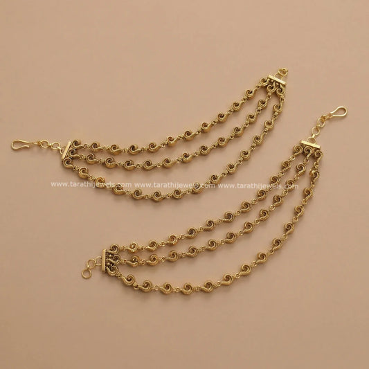 Simple Two Layered Earring chain EC112