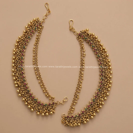 Two Layer Pearl and Gold beads Maatal EC113