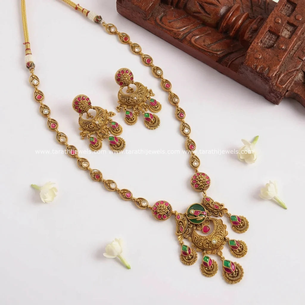 Tarathi Jadau Kundan Long Haaram HA357
