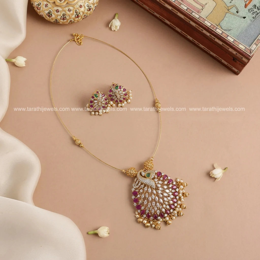 Peacock Invisible Necklace N791