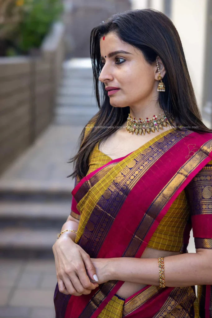 Tarathi Jadau Statement Necklace N782