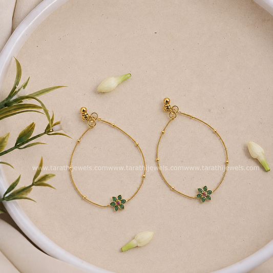 Beautiful Flower Design Jadau Anklets AK07