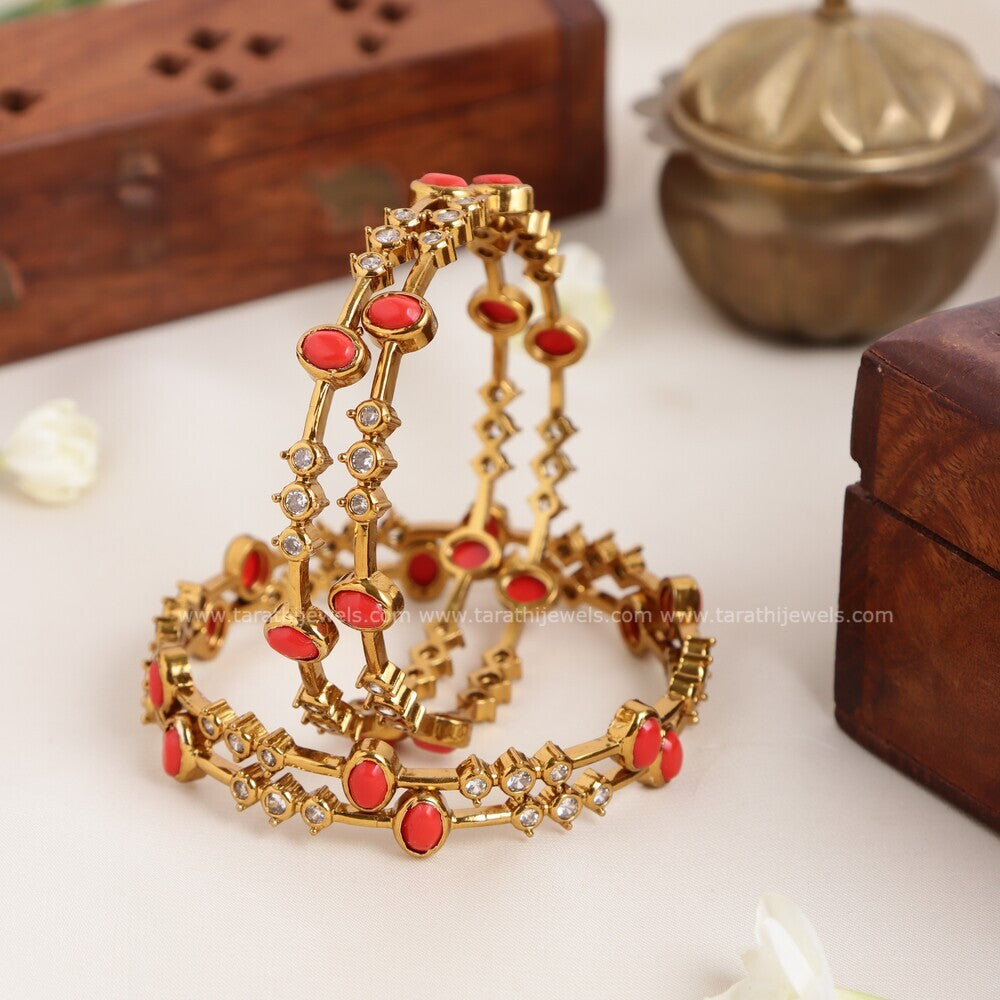 Gold Look Alike Coral Bangle BA124