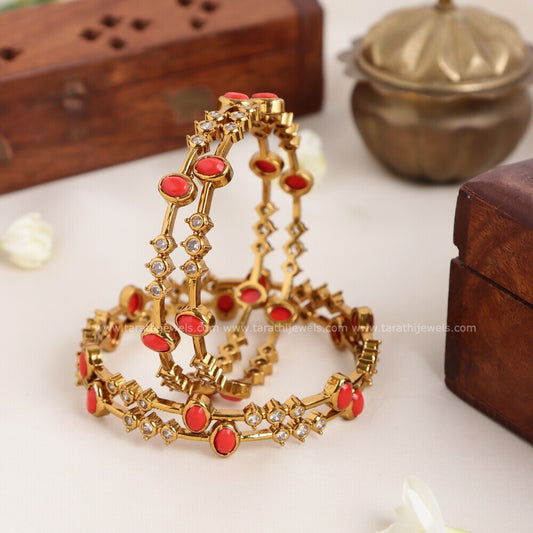 Gold Look Alike Coral Bangle BA124