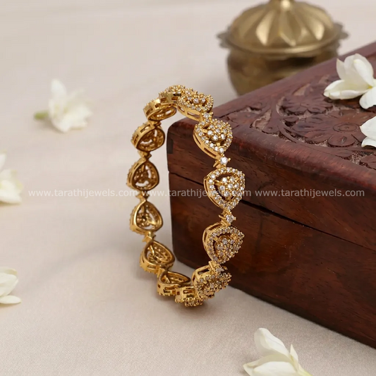Ad gold Finish Triangle Bangle  BA171